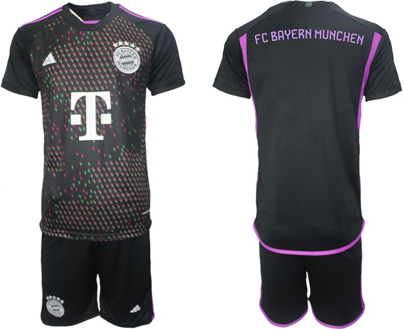 Men 2023-2024 Club Bayern Munich away black blank Soccer Jersey->other club jersey->Soccer Club Jersey